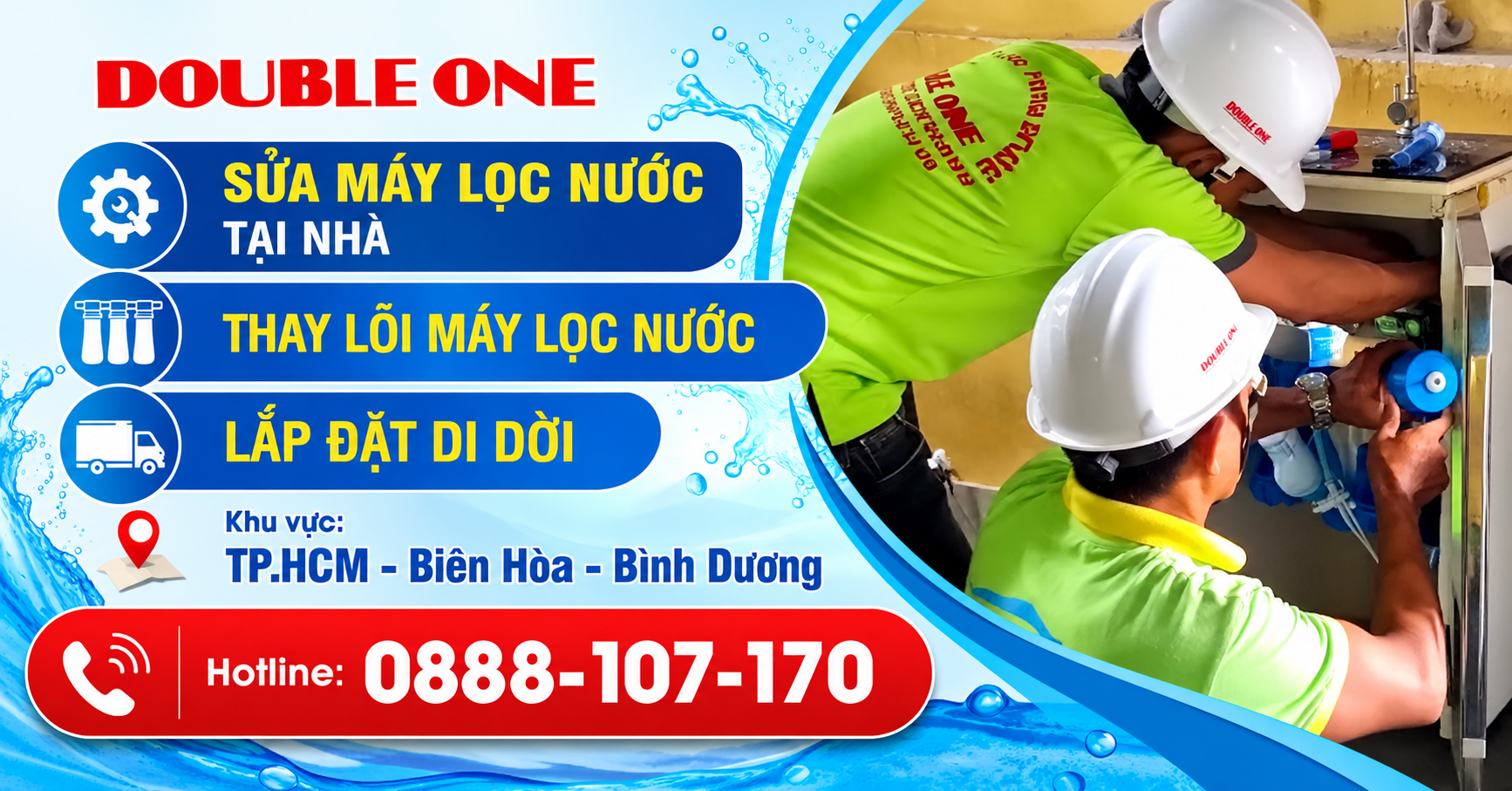 dịch vụ thay lõi lọc nước tại nhà của Double One