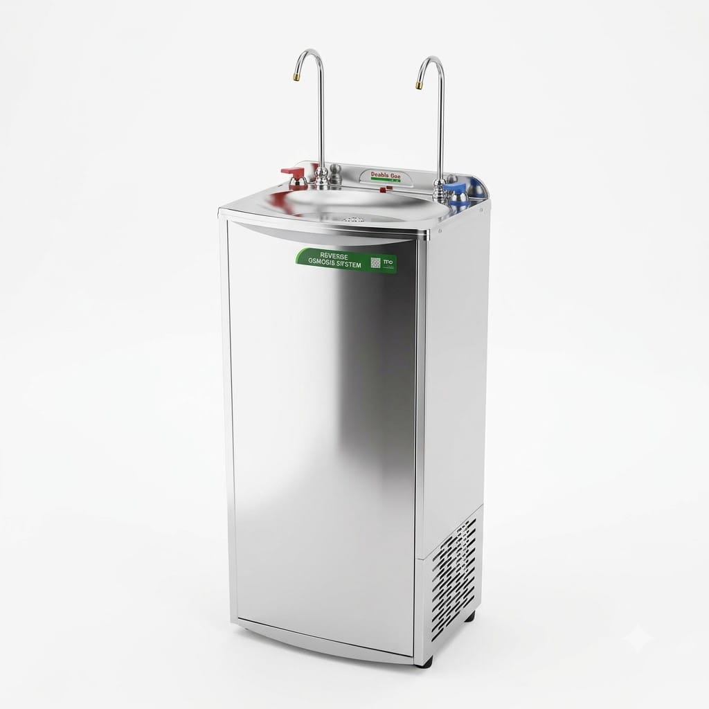 Máy lọc nước RO 2 vòi vỏ inox